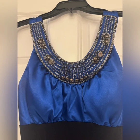 Trixxi Royal Blue and Black Dress - Picture 2 of 6